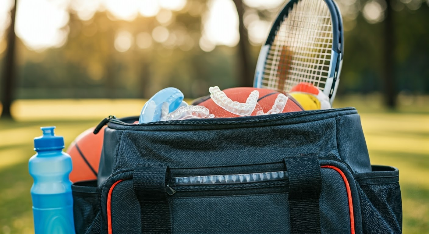 Storing Invisalign trays in sports bag