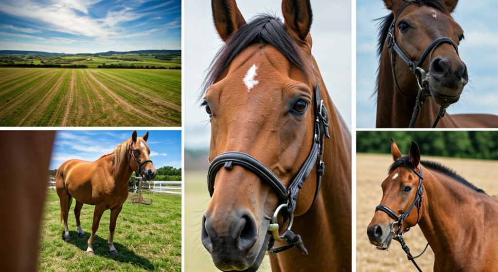 Various equine eye cameras in action